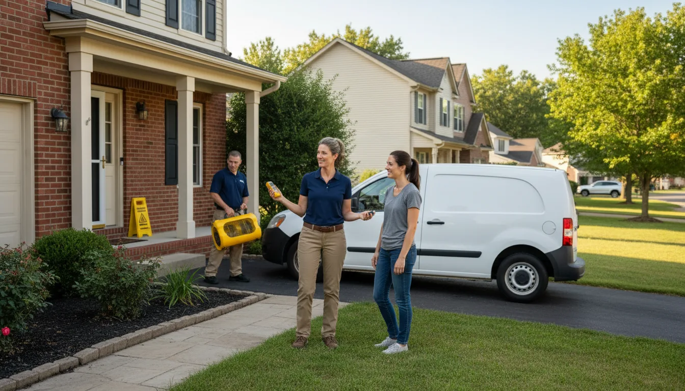 Residential water damage restoration in Milledgeville, IL